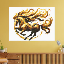 Golden Whirlwind - Regal Horn in Motion Leinwanddruck