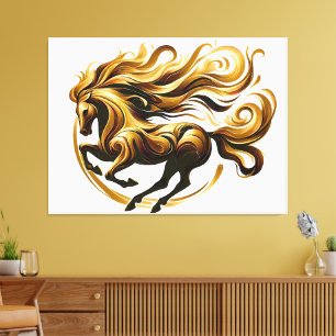 Golden Whirlwind - Regal Horn in Motion Leinwanddruck