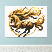 Golden Whirlwind - Regal Horn in Motion Leinwanddruck (Insitu (Holzboden))
