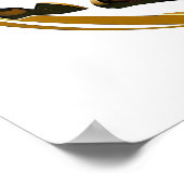 Golden Whirlwind - Regal Horn in Motion Poster (Ecke)