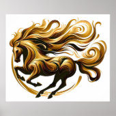 Golden Whirlwind - Regal Horn in Motion Poster (Vorne)