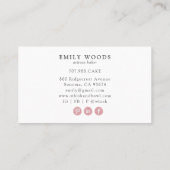 Golden Whisk Baker Pastry Koch Visitenkarte (Rückseite)