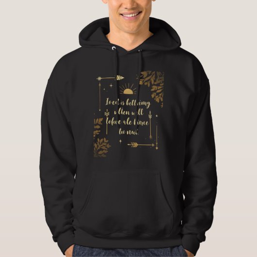 Golden Whispers: Mystische Eleganz Hoodie (Vorderseite)