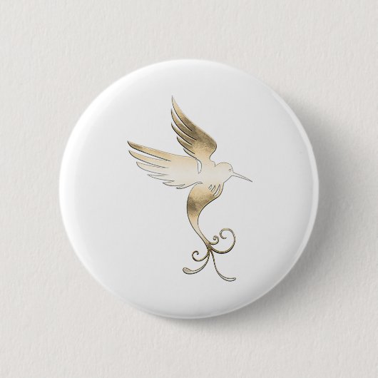 Golden White Bird Button (Vorderseite)
