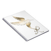 Golden White Bird Notizblock (Rechte Seite)