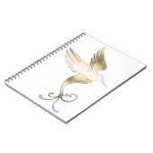 Golden White Bird Notizblock (Linke Seite)