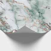 Golden White Cali Deep Green Marble Stone Brushs Geschenkpapier (Ecke)