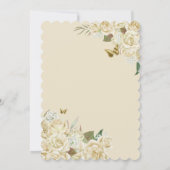 Golden White Elegante Barock Einladung (Rückseite)