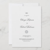Golden White Foil Chic Hochzeitseinladung Einladung (Vorderseite)