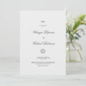 Golden White Foil Chic Hochzeitseinladung Einladung (Stehend Vorderseite)