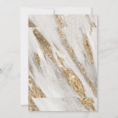 Golden White Foil Chic Hochzeitseinladung Einladung (Rückseite)