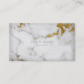Golden White Gray Marble Vip Business Card Visitenkarte (Vorderseite)