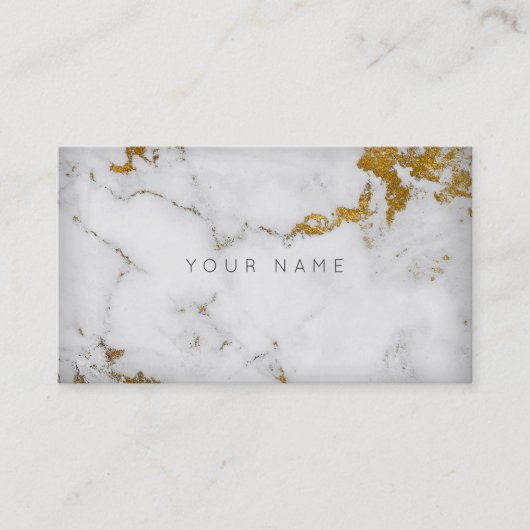 Golden White Gray Marble Vip Business Card Visitenkarte (Vorderseite)