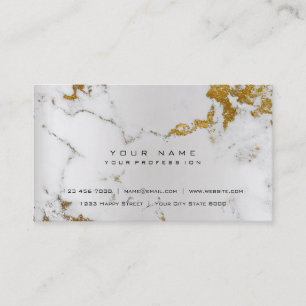 Golden White Gray Marble Vip Pearly Silver Visitenkarte