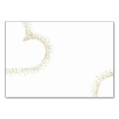 Golden - White Heart Wedding Table / Platzkarte Tischnummer (Rückseite)