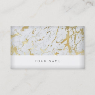 Golden White Marble Vip Business Card Visitenkarte