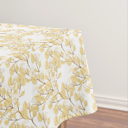 Golden White Morning Glory Blume Tischdecke