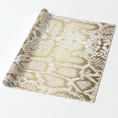 Golden White Python Snake Skin Vip Geschenkpapier (Ungerollt)