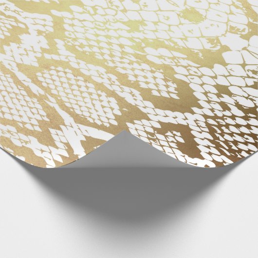 Golden White Python Snake Skin Vip Geschenkpapier (Ecke)