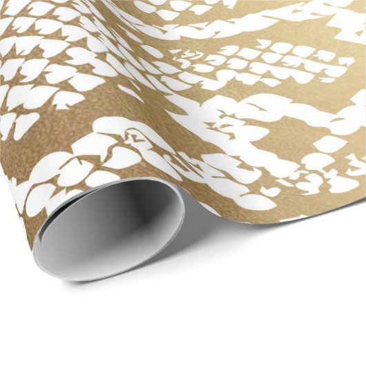 Golden White Python Snake Skin Vip Geschenkpapier (Rolleneckpunkt)