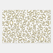 Golden/White Random Number Pattern am 0. Geburtsta Geschenkpapier Set (Vorderseite 2)