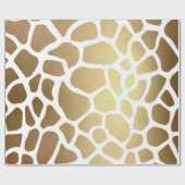 Golden White Safari Giraffa Skin Vip Geschenkpapier (Flach)