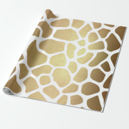 Golden White Safari Giraffa Skin Vip Geschenkpapier