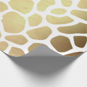 Golden White Safari Giraffa Skin Vip Geschenkpapier (Ecke)