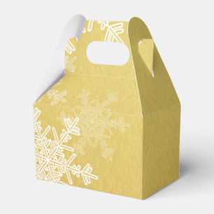 Golden White Snowflakes Minimalistisch Weihnachten Geschenkschachtel