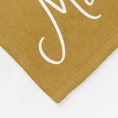 Golden White Snowflakes Minimalistischer Weihnacht Fleecedecke (Ecke)