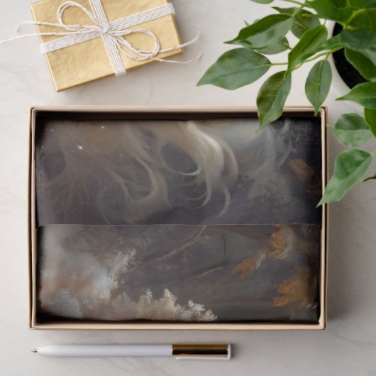 Golden White Stallion Verzauberter Wald Dekoupage Seidenpapier (Geschenk)