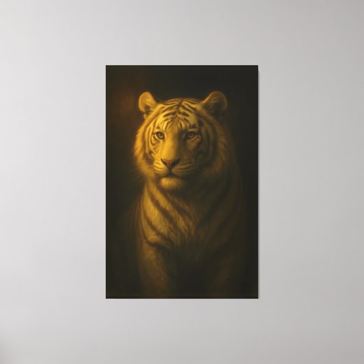 Golden White Tiger – Fine Art Portrait Leinwanddruck (Vorderseite)