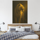 Golden White Tiger – Fine Art Portrait Leinwanddruck (Insitu (Schlafzimmer))