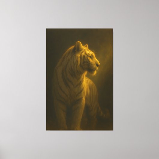 Golden White Tiger – Fine Art Portrait Leinwanddruck (Vorderseite)