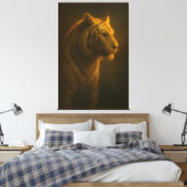 Golden White Tiger – Fine Art Portrait Leinwanddruck (Insitu (Schlafzimmer))