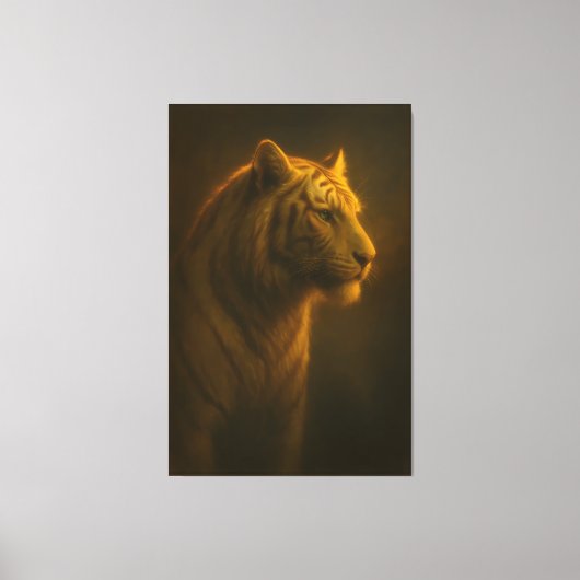 Golden White Tiger – Fine Art Portrait Leinwanddruck (Vorderseite)