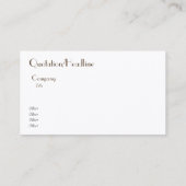 Golden & White Yang Visitenkarte (Rückseite)