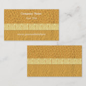 Golden Wikd Animal Print Business Card Visitenkarte (Vorne/Hinten)