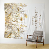 Golden Wildblumen Fall Babydusche Hintergrund Wandteppich (Beispiel (Horizontal))