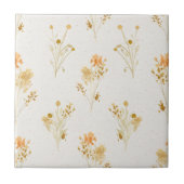 Golden Wildblumen Speckle Keramik Tile Fliese (Vorderseite)