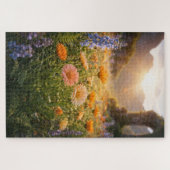 Golden Wildflowers at Sunrise – Cinematic Floral Puzzle (Horizontal)