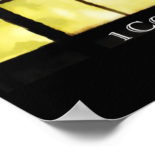 Golden Window Light and Shadows Poster (Ecke)