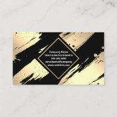 Golden Wine Glass | Gold gebürstet Visitenkarte (Rückseite)