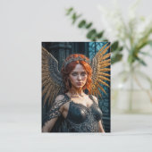 Golden Winged Dark Angel Queen Postkarte (Stehend Vorderseite)