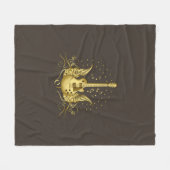 Golden Winged Guitar Fleecedecke (Vorderseite (Horizontal))
