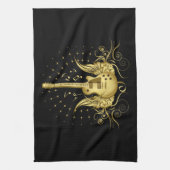 Golden Winged Guitar Handtuch (Vertikal)