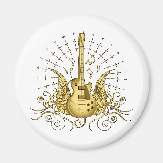 Golden Winged Guitar Magnet (Vorne)