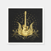 Golden Winged Guitar Serviette (Vorderseite)