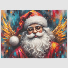 Golden Winged Saint Nick Weihnachten Seidenpapier