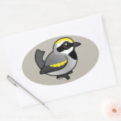 Golden-winged Trällerer Ovaler Aufkleber (Umschlag)